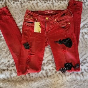 Robin's Jean  red skinny jeans